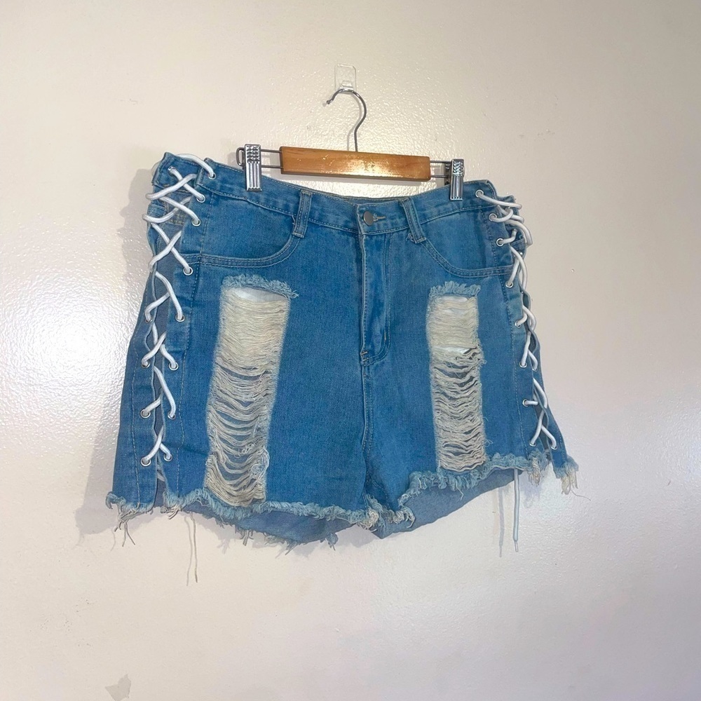 SHEIN Ripped Jean Shorts